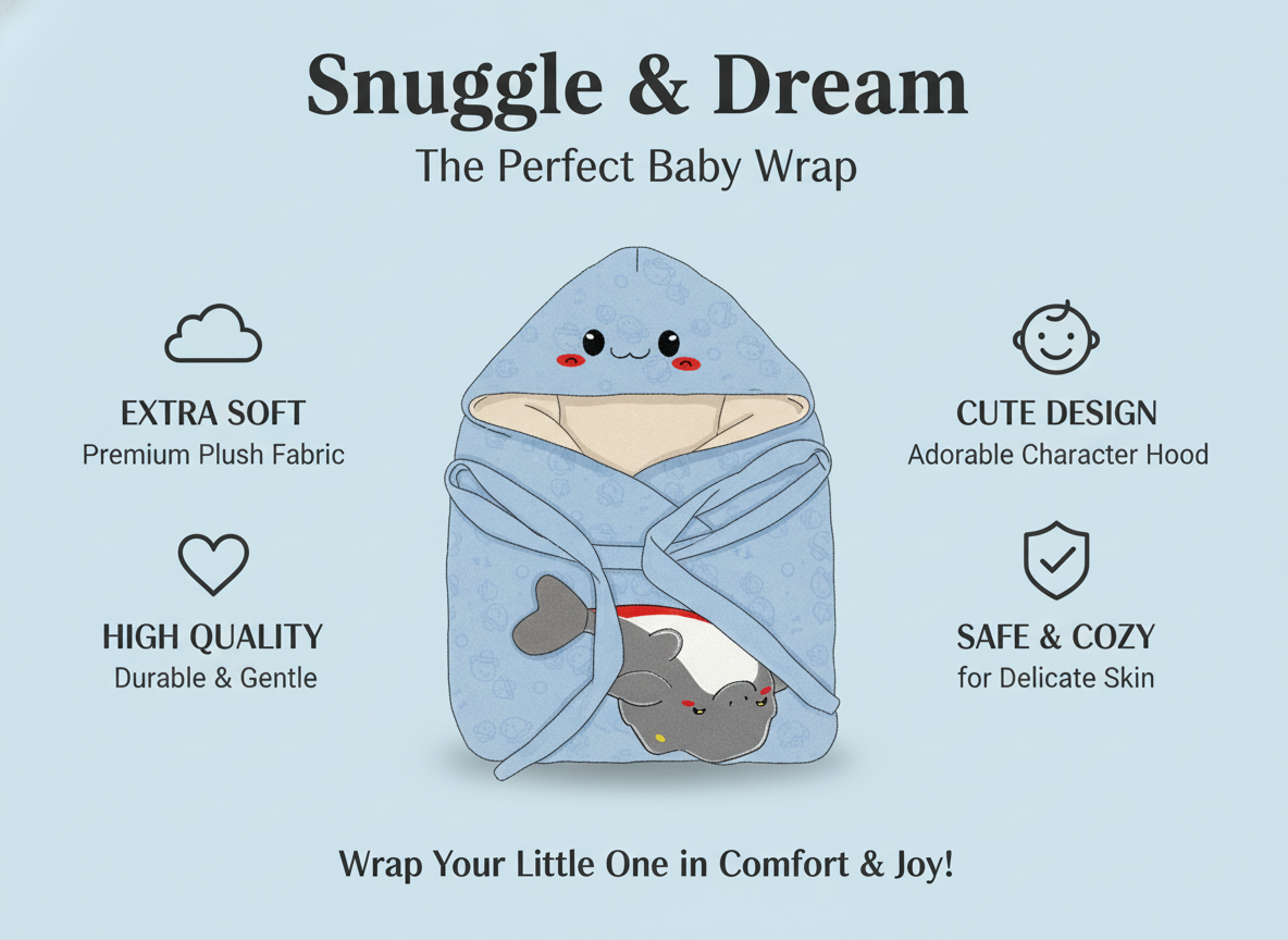 Soft Baby Wrap - Ultra Breathable Cotton Swaddle Blanket - Newborn Essentials