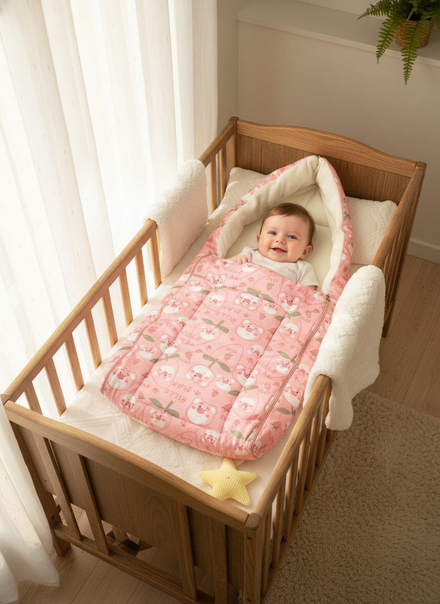 Ultra-Soft Baby Wrapper Blanket - Premium Fleece Material - 0-12 Months