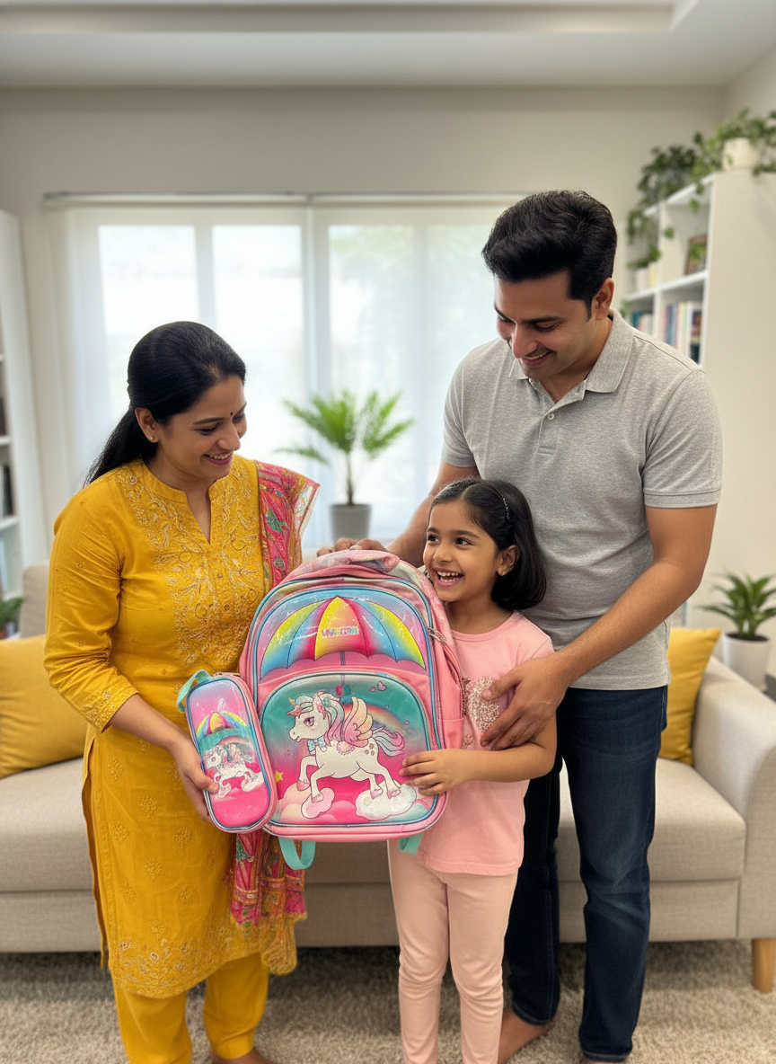 Unicorn School Backpack 3-in-1 Set with Lunch & Pencil Case