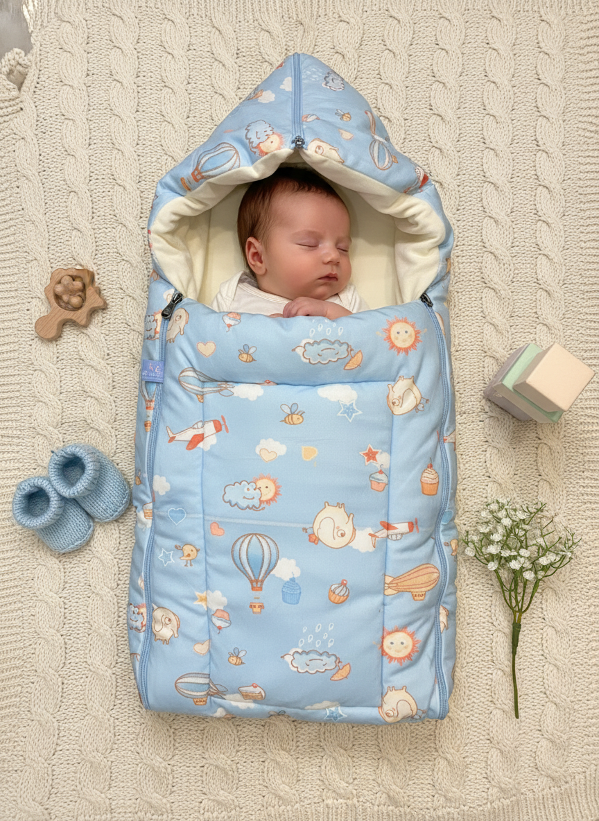 Ultra-Soft Baby Wrapper Blanket - Premium Fleece Material - 0-12 Months