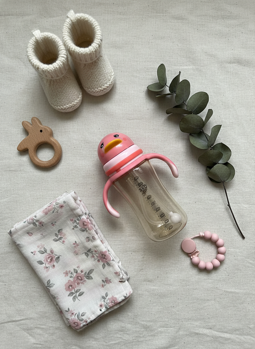 Premium Baby Sipper - Anti-Spill Design for Baby Girls