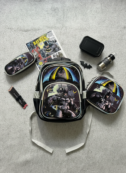 Batman School Adventure Set - 3-in-1 Backpack, Lunch & Pencil Case Combo