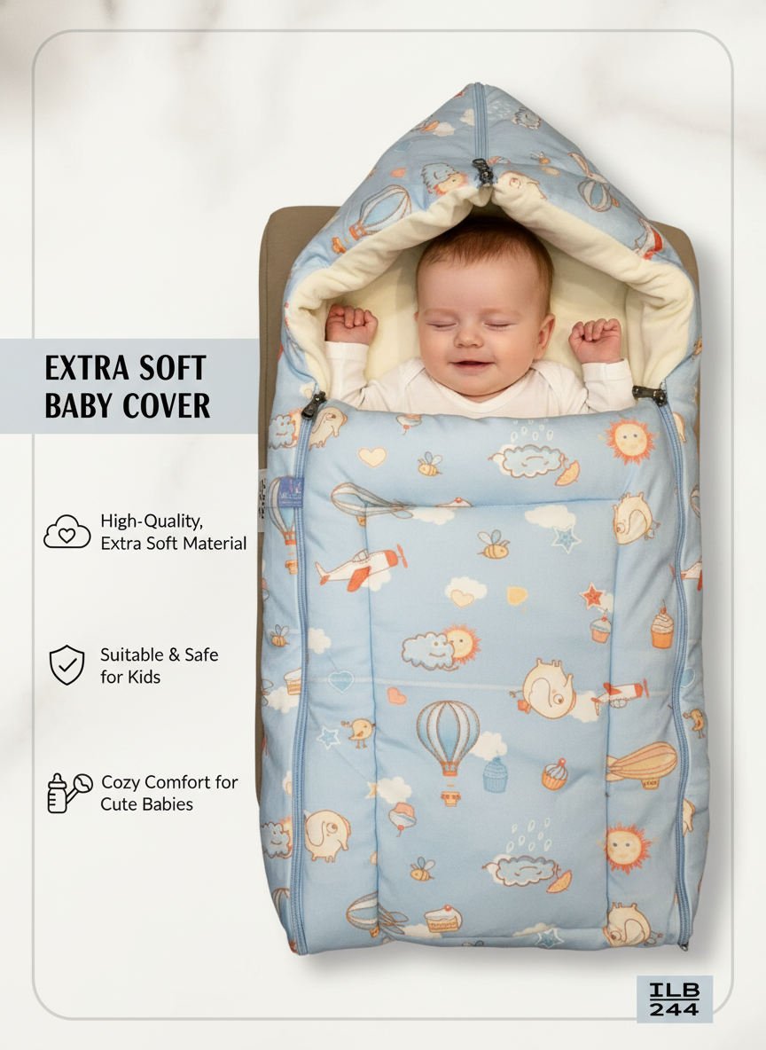 Ultra-Soft Baby Wrapper Blanket - Premium Fleece Material - 0-12 Months