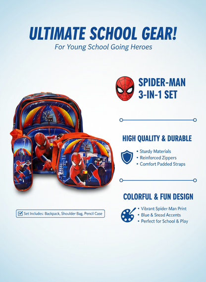 Complete Spider-Man School Adventure Set (3-in-1 Combo)