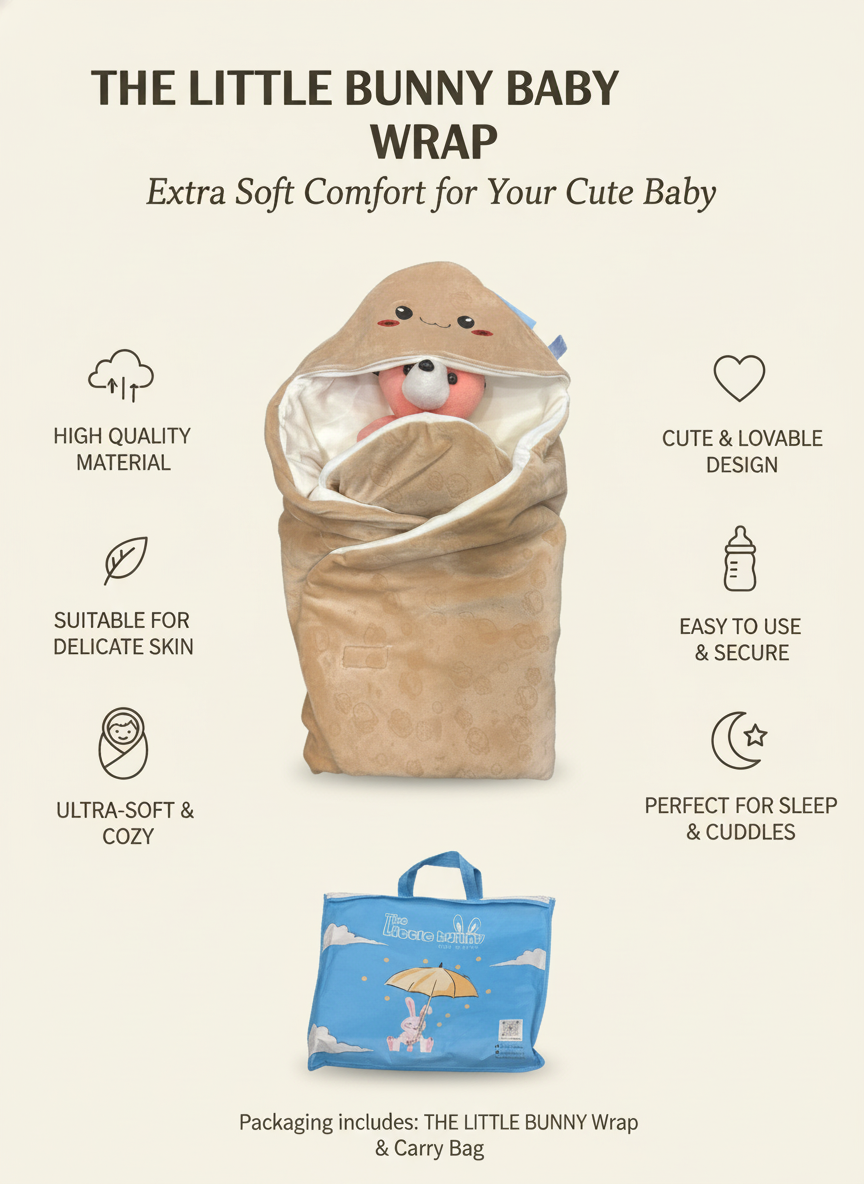 Premium Baby Swaddle Wrap - Ultra Soft Plush Cotton for Newborns (0-12 Months)